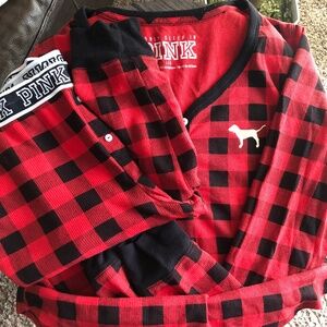 Never used Victorias Secret Buffalo Plaid Thermal Pajama Set
